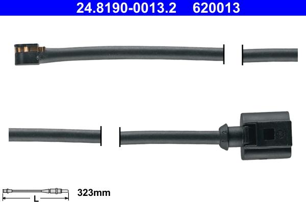 ATE 24.8190-0013.2 - Contatto segnalazione, Usura past. freno / mat. d'attrito autozon.pro