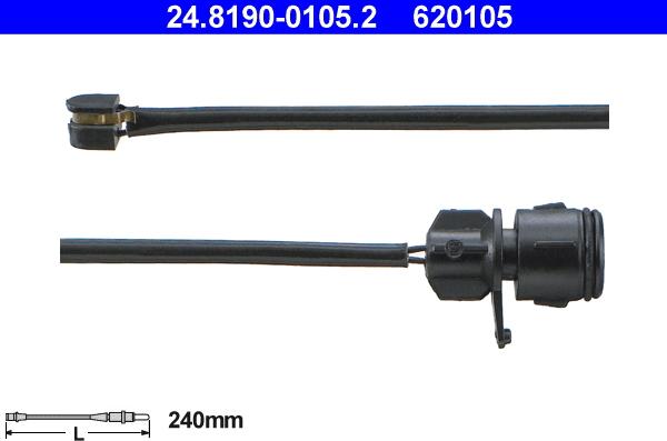 ATE 24.8190-0105.2 - Contatto segnalazione, Usura past. freno / mat. d'attrito autozon.pro