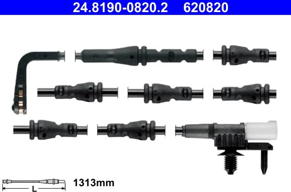 ATE 24.8190-0820.2 - Contatto segnalazione, Usura past. freno / mat. d'attrito autozon.pro