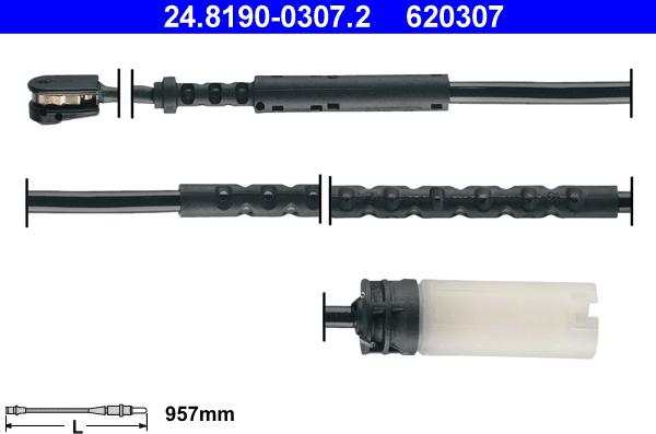 ATE 24.8190-0307.2 - Contatto segnalazione, Usura past. freno / mat. d'attrito autozon.pro