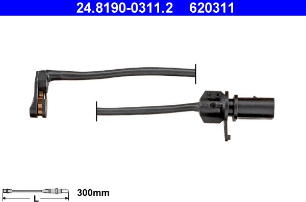 ATE 24.8190-0311.2 - Contatto segnalazione, Usura past. freno / mat. d'attrito autozon.pro