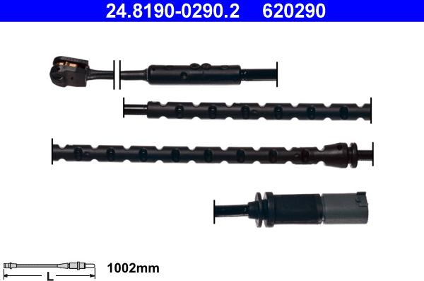 ATE 24.8190-0290.2 - Contatto segnalazione, Usura past. freno / mat. d'attrito autozon.pro