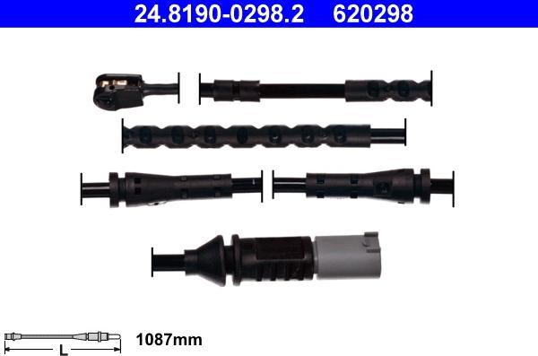 ATE 24.8190-0298.2 - Contatto segnalazione, Usura past. freno / mat. d'attrito autozon.pro