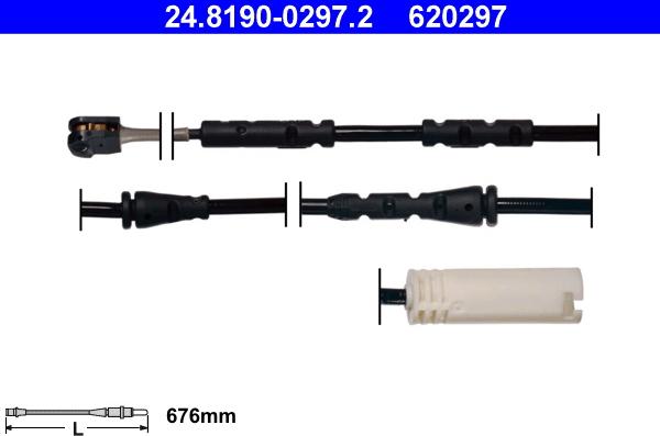 ATE 24.8190-0297.2 - Contatto segnalazione, Usura past. freno / mat. d'attrito autozon.pro