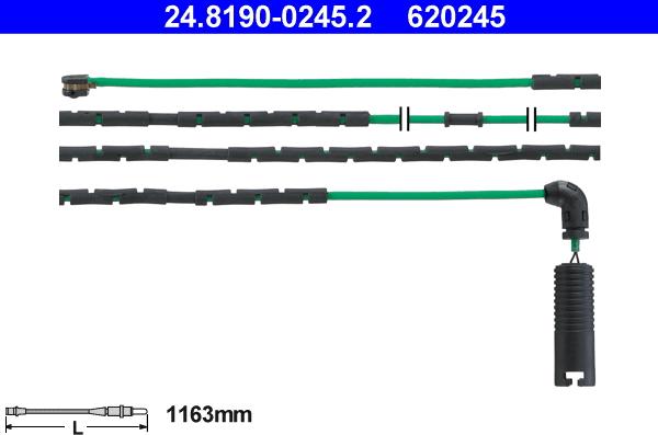 ATE 24.8190-0245.2 - Contatto segnalazione, Usura past. freno / mat. d'attrito autozon.pro