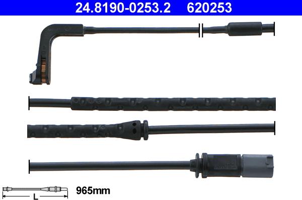 ATE 24.8190-0253.2 - Contatto segnalazione, Usura past. freno / mat. d'attrito autozon.pro