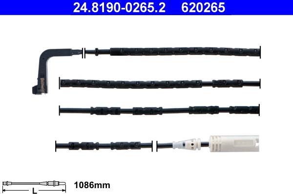 ATE 24.8190-0265.2 - Contatto segnalazione, Usura past. freno / mat. d'attrito autozon.pro