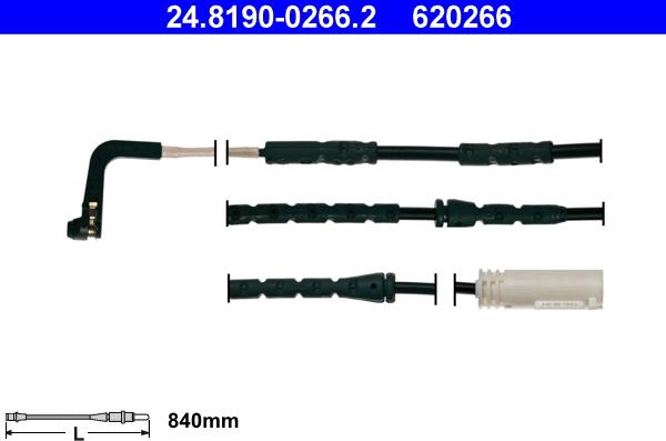 ATE 24.8190-0266.2 - Contatto segnalazione, Usura past. freno / mat. d'attrito autozon.pro