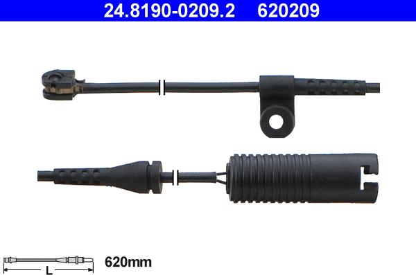 ATE 24.8190-0209.2 - Contatto segnalazione, Usura past. freno / mat. d'attrito autozon.pro