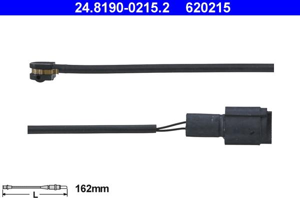 ATE 24.8190-0215.2 - Contatto segnalazione, Usura past. freno / mat. d'attrito autozon.pro