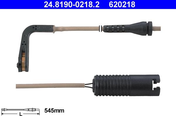 ATE 24.8190-0218.2 - Contatto segnalazione, Usura past. freno / mat. d'attrito autozon.pro