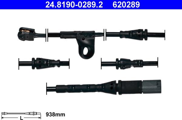 ATE 24.8190-0289.2 - Contatto segnalazione, Usura past. freno / mat. d'attrito autozon.pro