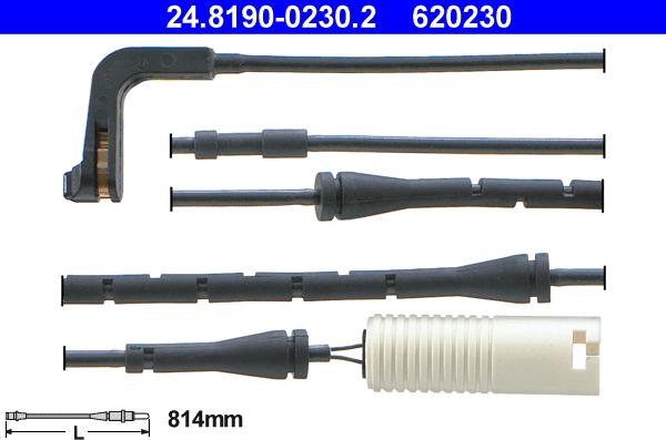 ATE 24.8190-0230.2 - Contatto segnalazione, Usura past. freno / mat. d'attrito autozon.pro