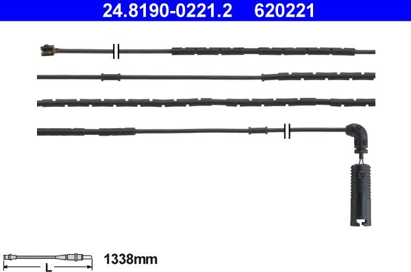 ATE 24.8190-0221.2 - Contatto segnalazione, Usura past. freno / mat. d'attrito autozon.pro