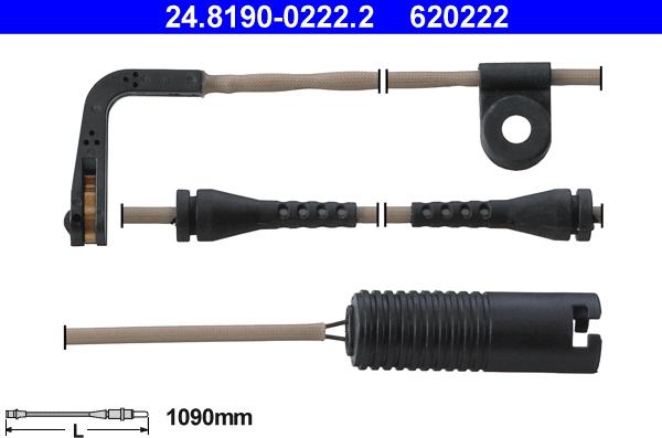 ATE 24.8190-0222.2 - Contatto segnalazione, Usura past. freno / mat. d'attrito autozon.pro