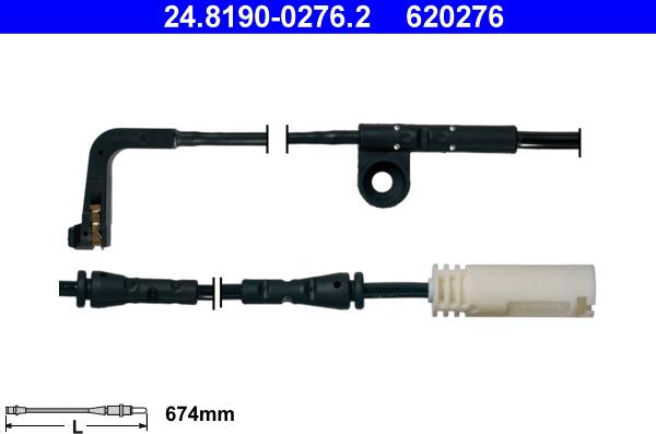 ATE 24.8190-0276.2 - Contatto segnalazione, Usura past. freno / mat. d'attrito autozon.pro