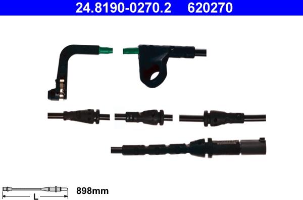 ATE 24.8190-0270.2 - Contatto segnalazione, Usura past. freno / mat. d'attrito autozon.pro