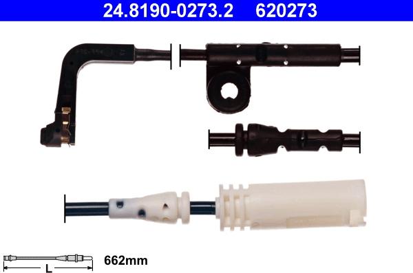 ATE 24.8190-0273.2 - Contatto segnalazione, Usura past. freno / mat. d'attrito autozon.pro