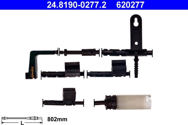 ATE 24.8190-0277.2 - Contatto segnalazione, Usura past. freno / mat. d'attrito autozon.pro