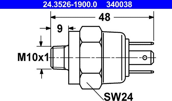 ATE 24.3526-1900.0 - Interruttore luce freno autozon.pro