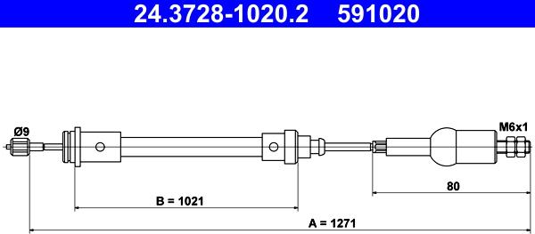 ATE 24.3728-1020.2 - Cavo comando, Comando frizione autozon.pro