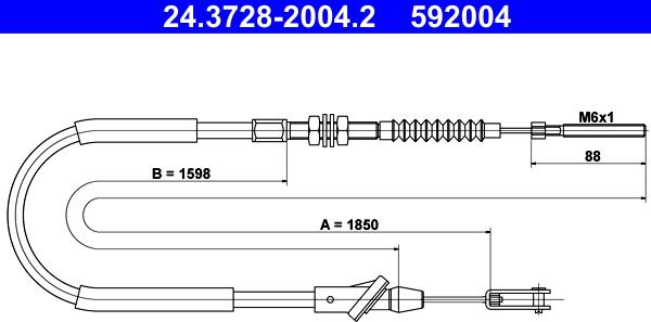 ATE 24.3728-2004.2 - Cavo comando, Comando frizione autozon.pro