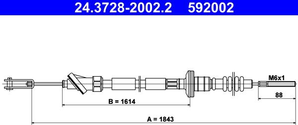 ATE 24.3728-2002.2 - Cavo comando, Comando frizione autozon.pro