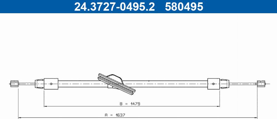 ATE 24.3727-0495.2 - Cavo comando, Freno stazionamento autozon.pro