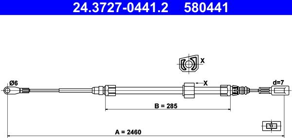 ATE 24.3727-0441.2 - Cavo comando, Freno stazionamento autozon.pro