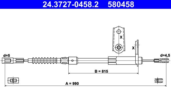 ATE 24.3727-0458.2 - Cavo comando, Freno stazionamento autozon.pro