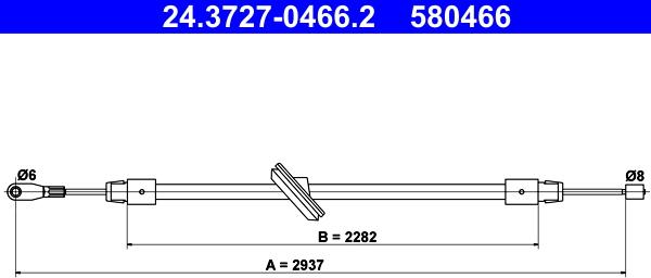 ATE 24.3727-0466.2 - Cavo comando, Freno stazionamento autozon.pro