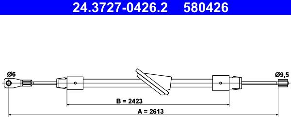 ATE 24.3727-0426.2 - Cavo comando, Freno stazionamento autozon.pro