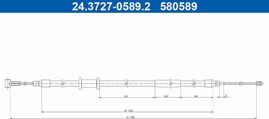 ATE 24.3727-0589.2 - Cavo comando, Freno stazionamento autozon.pro