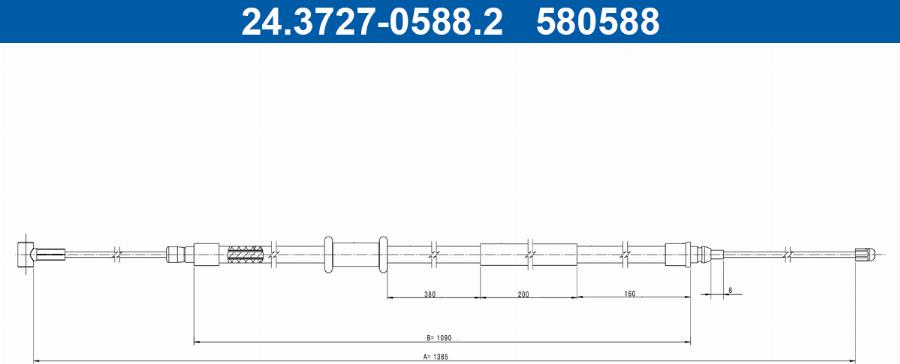 ATE 24.3727-0588.2 - Cavo comando, Freno stazionamento autozon.pro