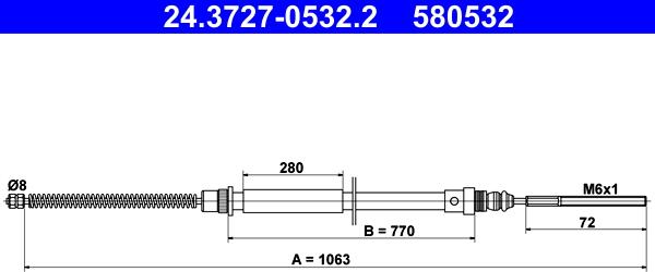 ATE 24.3727-0532.2 - Cavo comando, Freno stazionamento autozon.pro