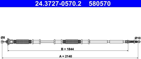 ATE 24.3727-0570.2 - Cavo comando, Freno stazionamento autozon.pro