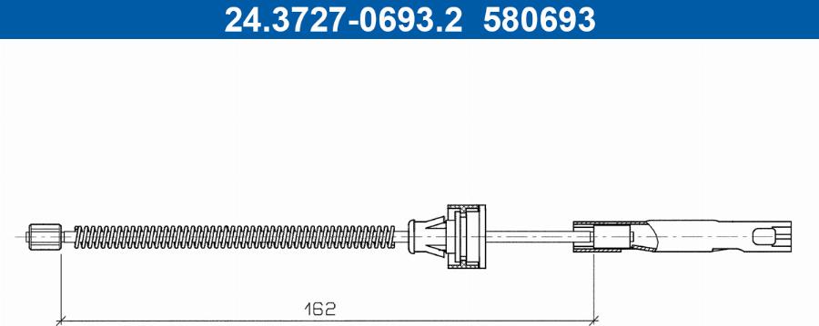 ATE 24.3727-0693.2 - Cavo comando, Freno stazionamento autozon.pro