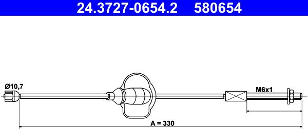 ATE 24.3727-0654.2 - Cavo comando, Freno stazionamento autozon.pro