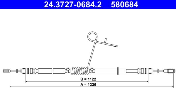 ATE 24.3727-0684.2 - Cavo comando, Freno stazionamento autozon.pro