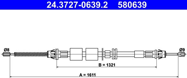 ATE 24.3727-0639.2 - Cavo comando, Freno stazionamento autozon.pro