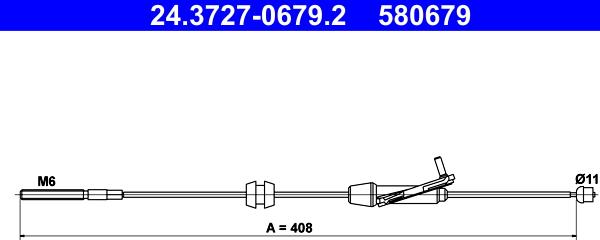 ATE 24.3727-0679.2 - Cavo comando, Freno stazionamento autozon.pro