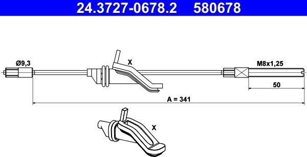 ATE 24.3727-0678.2 - Cavo comando, Freno stazionamento autozon.pro