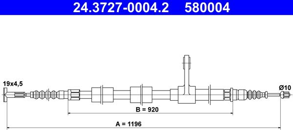 ATE 24.3727-0004.2 - Cavo comando, Freno stazionamento autozon.pro