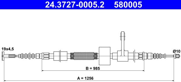 ATE 24.3727-0005.2 - Cavo comando, Freno stazionamento autozon.pro