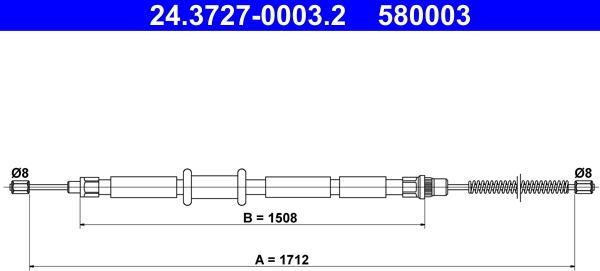 ATE 24.3727-0003.2 - Cavo comando, Freno stazionamento autozon.pro