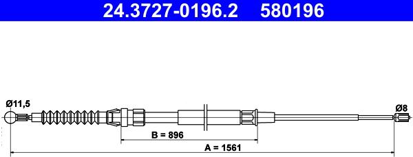 ATE 24.3727-0196.2 - Cavo comando, Freno stazionamento autozon.pro