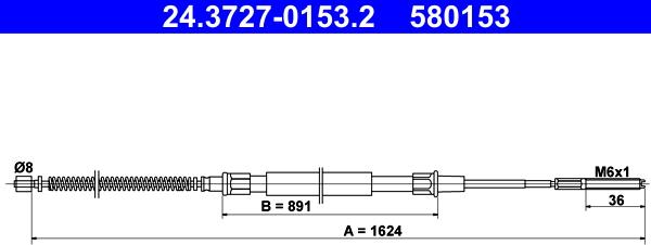 ATE 24.3727-0153.2 - Cavo comando, Freno stazionamento autozon.pro