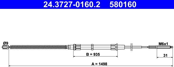 ATE 24.3727-0160.2 - Cavo comando, Freno stazionamento autozon.pro