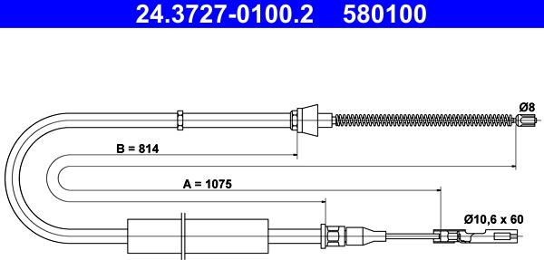 ATE 24.3727-0100.2 - Cavo comando, Freno stazionamento autozon.pro