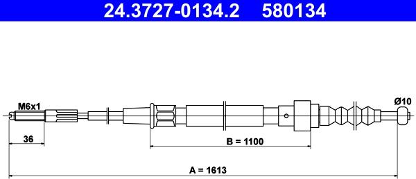 ATE 24.3727-0134.2 - Cavo comando, Freno stazionamento autozon.pro